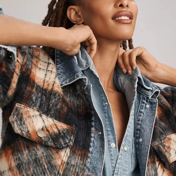 COPY - NWT Anthropologie Pilcro Denim Mix Jacket M - Picture 2 of 5